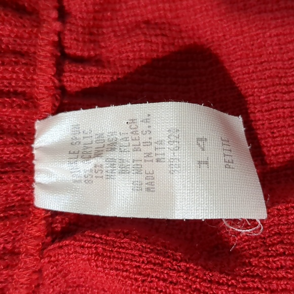 Vintage Mita Women's 2PC Knit Suit Jacket & Skirt red Black Size 14 - Picture 12 of 12